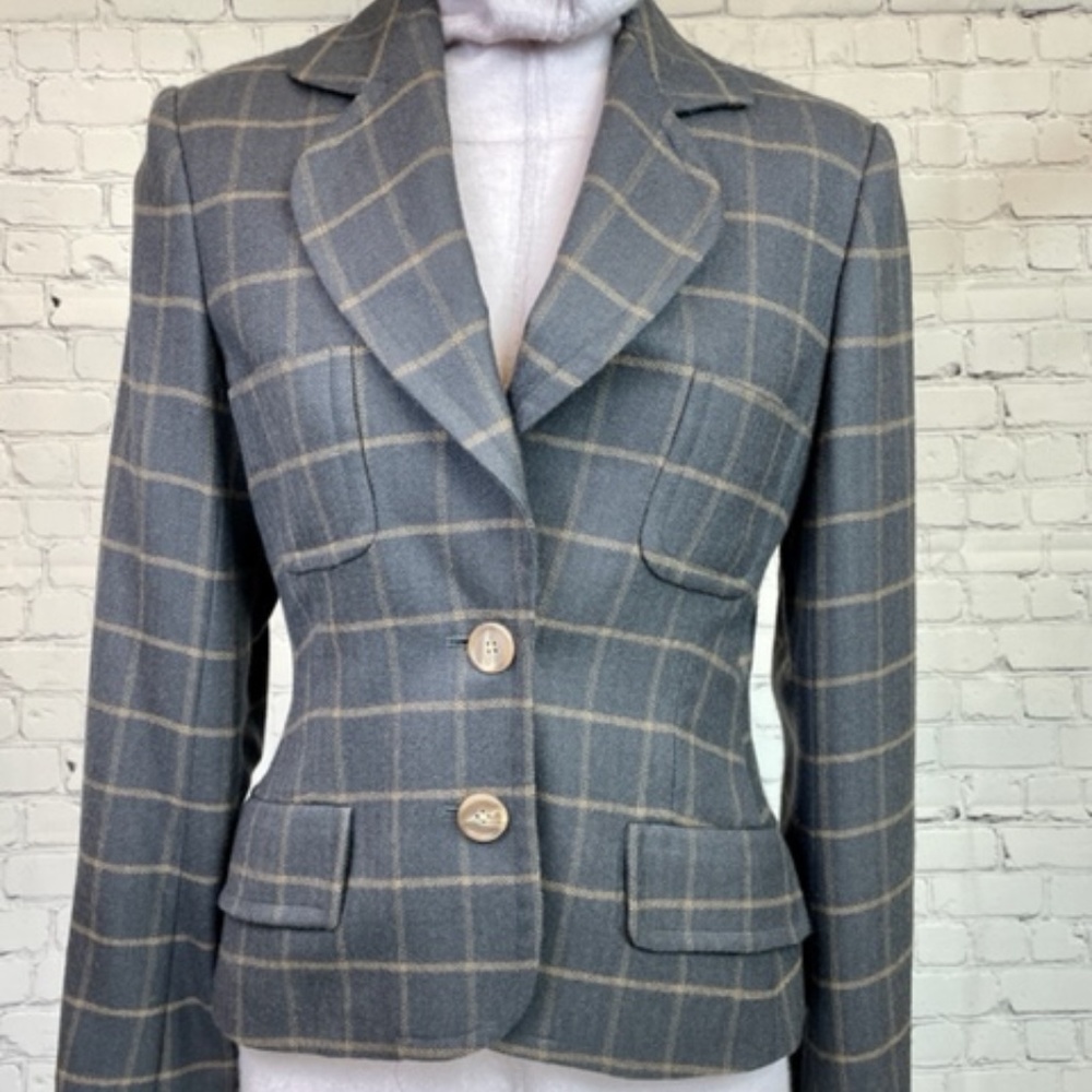 Alvin Valley Blazer size 40 Brown and tan, 2 button, lined wool